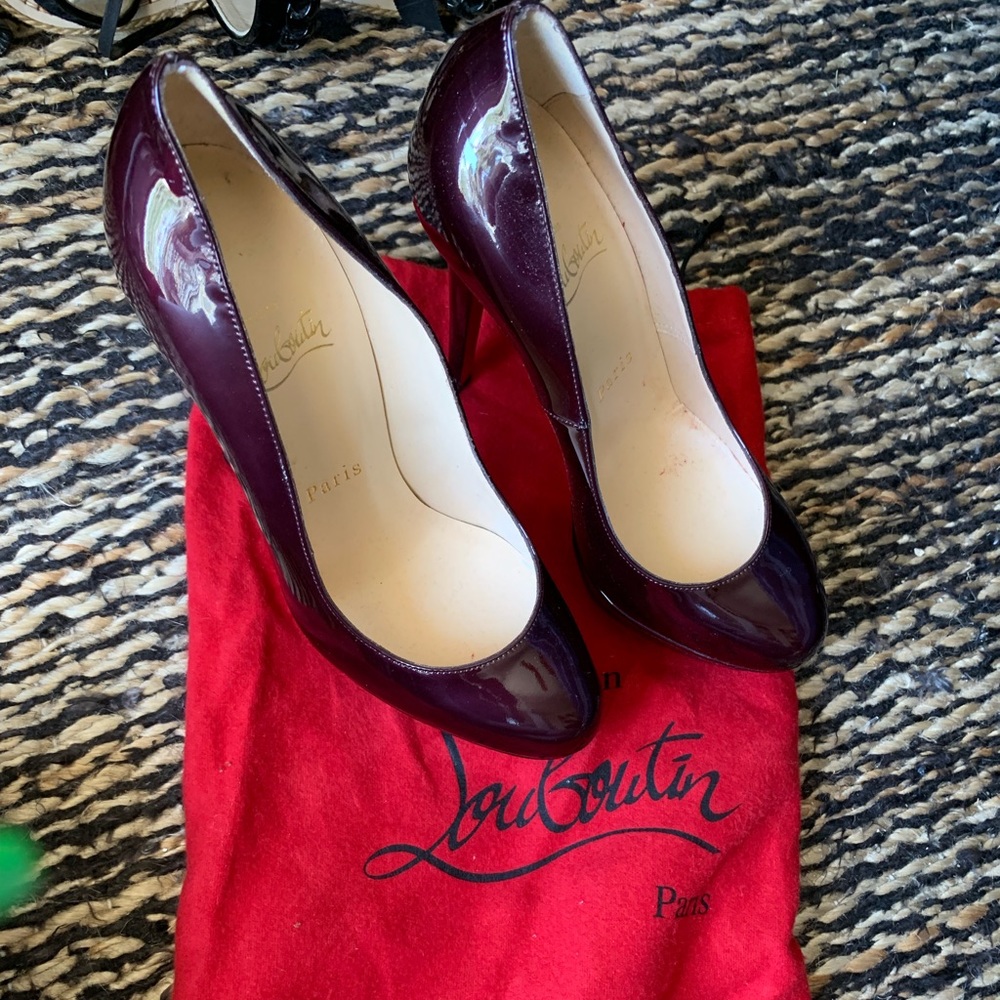 Burgundy pumps